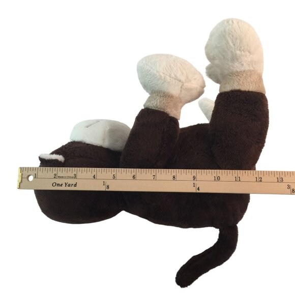 Bambino Brown Monkey Plush 12" Ape Chimpanzee Stuffed Animal Toy - Picture 7 of 7